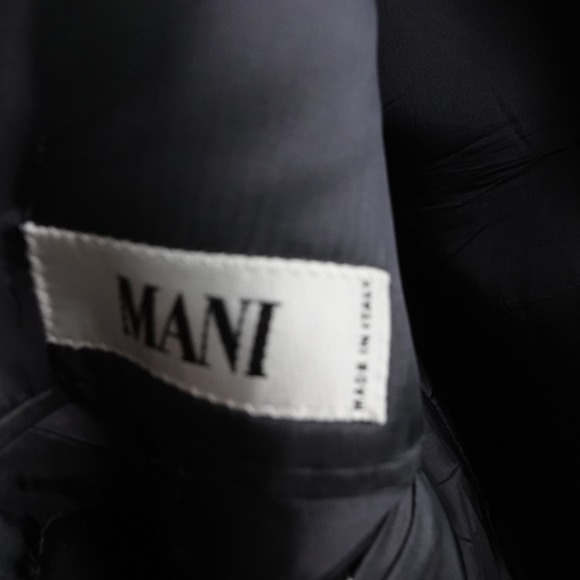 MANI Made in Italy Men Virgin Wool Cashmere Blend Blazer Grey Patterned Size 34R - Picture 6 of 13